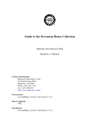 Guide to the Stevenson House Collection