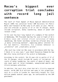 S Biggest Ever Corruption Trial Concludes with Record Long Jail Sentence