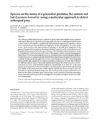 Species on the Menu of a Generalist
