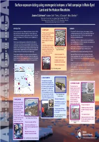 Surface Exposure Dating Using Cosmogenic