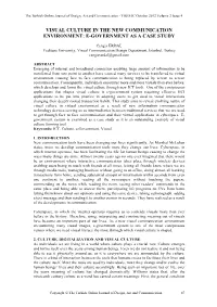 Visual Culture in the New Communication Environment: E-Government As a Case Study