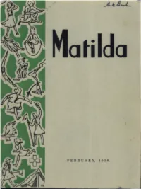 FEB R U a R Y, 1 9 3 9. 2 MATILDA February, 1939