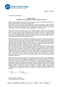 Molde University College to Join the Uarctic Network