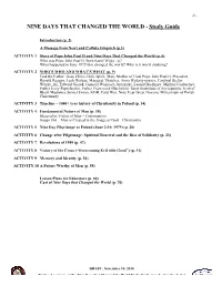 NINE DAYS THAT CHANGED the WORLD - Study Guide