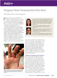 Pyogenic Flexor Tenosynovitis of the Hand