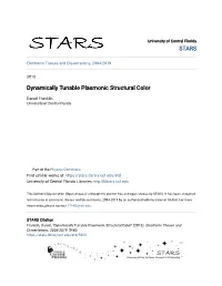 Dynamically Tunable Plasmonic Structural Color
