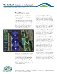 Giant Water Clock