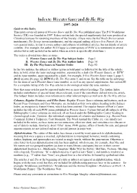 Index to Wooster Sauceand by The