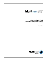 Model MTA128ST-USB External ISDN Terminal Adapter