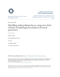 Modelling Multi-Pollutant Fate in a Large River: Role of Hydro-Morphological and Physicochemical Parameters Cyril Garneau