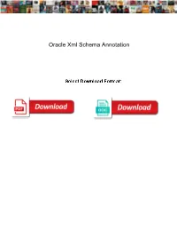 Oracle Xml Schema Annotation