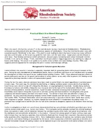 Practical Black Vine Weevil Management
