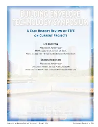 A Case History Review of ETFE on Current Projects