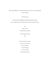 A Non-Idiomatic Improvisation Course for the Undergraduate Music Curriculum DMA Document Presented In