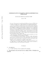 Determinants of Elliptic Pseudo-Differential Operators 3