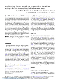 Estimating Forest Antelope Population Densities Using Distance Sampling with Camera Traps
