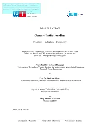Generic Institutionalism