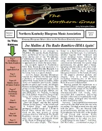 Joe Mullins & the Radio Ramblers-IBMA Again! Joe Mullins Is No Stranger to Song” Is a Duet Between Joe and the NKBMA