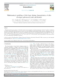 Mathematical Modeling of Thin Layer Drying Characteristics of Dika (Irvingia Gabonensis) Nuts and Kernels