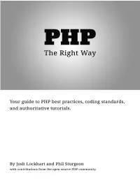 PHP: the "Right"