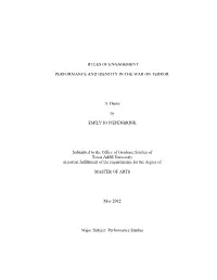 Rules of Engagement: Performance and Identity in the War on Terror