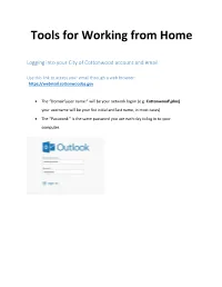 Tools for Working from Home