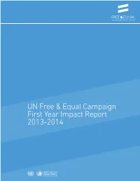 UN Free & Equal Campaign First Year Impact Report 2013-2014