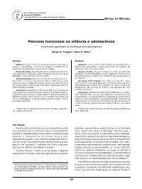 Functional Psychosis in Childhood and Adolescence