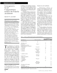 Intergeneric Graft Compatibility Within the Family Araliaceae