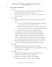 INTRODUCTION to SINGLE and MULTIPLE ARTICULATION by Dr