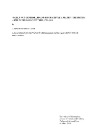 THE BRITISH ARMY in the LOW COUNTRIES, 1793-1814 By