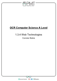 1.3.4 Web Technologies Concise Notes