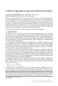 An Efficient Algorithm for Type-Directed Structural Diffing
