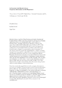 An Interview with Elizabeth Grosz: Geopower, Inhumanism and the Biopolitical