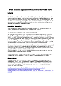 British Resistance Organisation Museum Newsletter No.15 – Part 1 Editorial