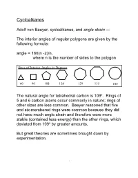 Cycloalkanes