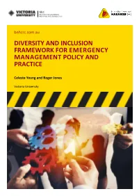 Diversity and Inclusion Framework for Emergency Management Policy and Practice