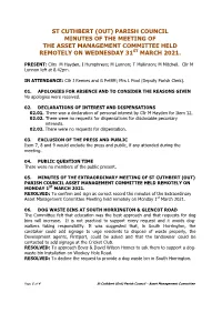 (Draft) Minutes, Asset Management