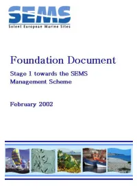 Foundation Document- Stage 1 Towards the SEMS Management Scheme