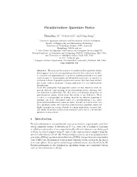 Pseudorandom Quantum States