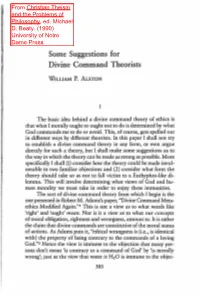 Some Suggestions for Divine Command Theorists