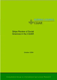 Stripe Review of Social Sciences in the CGIAR