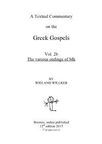 The Ending of the Gospel of Mark