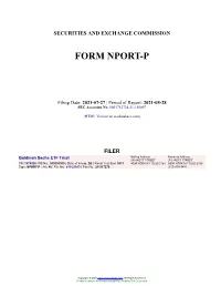 Goldman Sachs ETF Trust Form NPORT-P Filed 2021-07-27