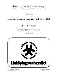 Link Extraction for Crawling Flash on the Web
