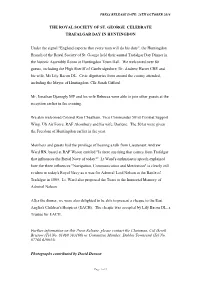 RSSG Huntingdon Press Release Oct