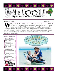 The Noodle, Written and Published by the FYC