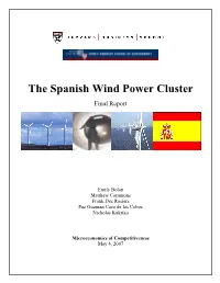 The Spanish Wind Power Cluster (Pdf)