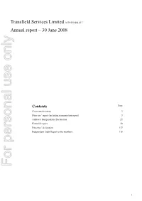 Annual Report – 30 June 2008