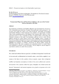 DRAFT – Please Do Not Quote Or Cite Without Author's Permission. Dr Zoë